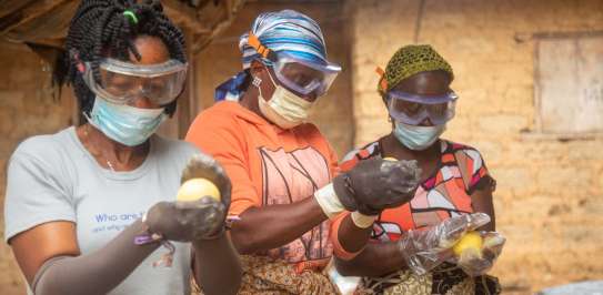 Making soap in Sierra Leone