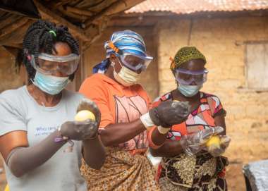 Making soap in Sierra Leone