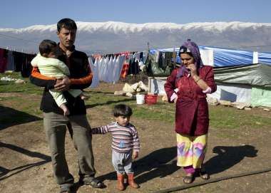 Syrian refugee family